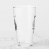 Happy schattige harp seal cartoon illustratie glas (Links)