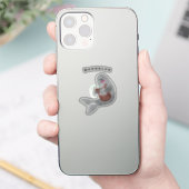 Happy schattige harp seal cartoon illustratie sticker (Telefoon)