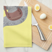 Happy schattige harp seal cartoon illustratie theedoek (Quarter Fold)