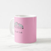 Happy Schattige Kenia Zebras Roze Mok (Voorkant links)