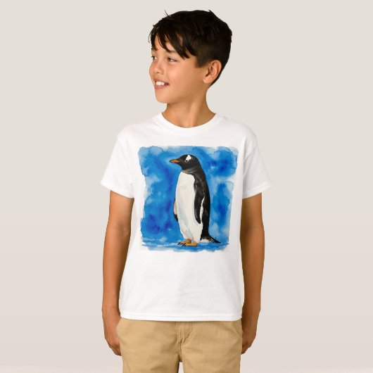 Happy Schattige Penguin T-shirt (Voorkant volledig)
