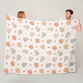 Happy Schattige pompoenpatroon - Fleece Deken