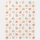 Happy Schattige pompoenpatroon - Fleece Deken (Voorkant)