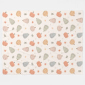 Happy Schattige pompoenpatroon - Fleece Deken (Voorkant (Horizontaal))
