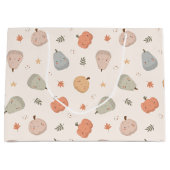 Happy Schattige pompoenpatroon - Grote Cadeauzak Groot Cadeauzakje (Voorkant)