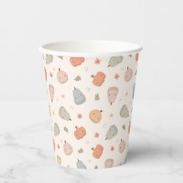 Happy Schattige pompoenpatroon - Papieren bekers