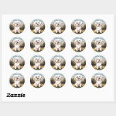Happy Schattige Schattig Happy Maltese Dog Puppy Ronde Sticker (Vel)
