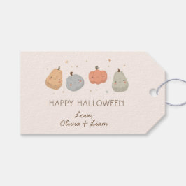 Happy Schattigee Pompoen Ontwerp Custom Gift Label Cadeaulabel
