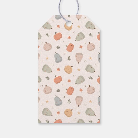 Happy Schattigee Pompoen Ontwerp Custom Gift Label Cadeaulabel (Achterkant)