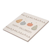 Happy Schattigee Pompoen Ontwerp Keramische Tegel Tegeltje (Zijkant)