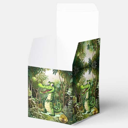 Happy Schattigee wilde krokodil Oerwoud Bomen Mooi Bedankdoosjes (Geopend)