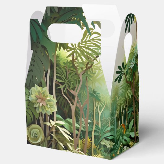 Happy Schattigee wilde krokodil Oerwoud Bomen Mooi Bedankdoosjes (Geopend)