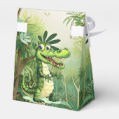 Happy Schattigee wilde krokodil Oerwoud Bomen Mooi Bedankdoosjes (Achterkant)