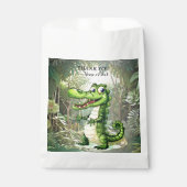 Happy Schattigee wilde krokodil Oerwoud Bomen Mooi Bedankzakje (Voorkant)