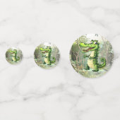 Happy Schattigee wilde krokodil Oerwoud Bomen Mooi Confetti (Achterkanten)