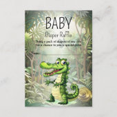 Happy Schattigee wilde krokodil Oerwoud Bomen Mooi Informatiekaartje (Voorkant)