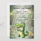 Happy Schattigee wilde krokodil Oerwoud Bomen Mooi Kaart (Voorkant)