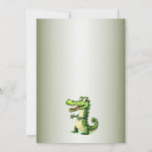 Happy Schattigee wilde krokodil Oerwoud Bomen Mooi Kaart (Achterkant)