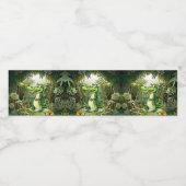 Happy Schattigee wilde krokodil Oerwoud Bomen Mooi Waterfles Etiket (Enkel label)