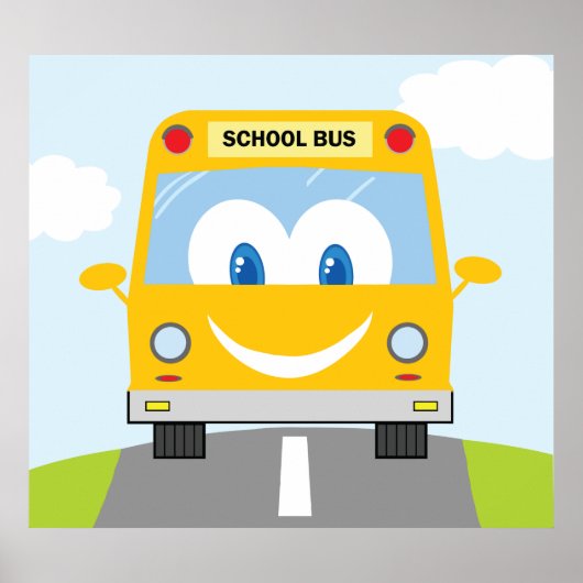 Happy School Bus Poster (Voorkant)