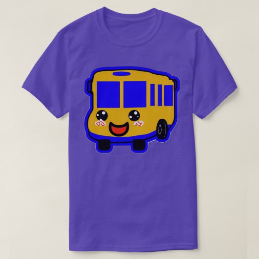Happy School Bus Sticker T-shirt (Design voorkant)