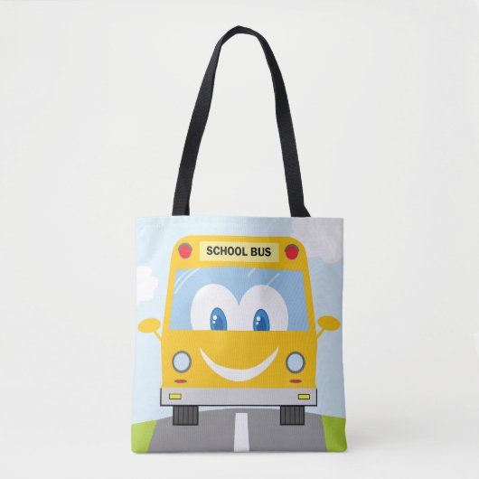 Happy School Bus Tote Bag (Voorkant)