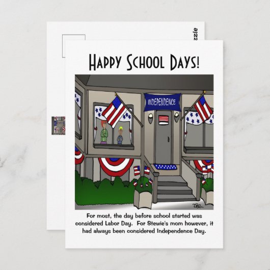 Happy School Days Briefkaart (Voorkant / Achterkant)