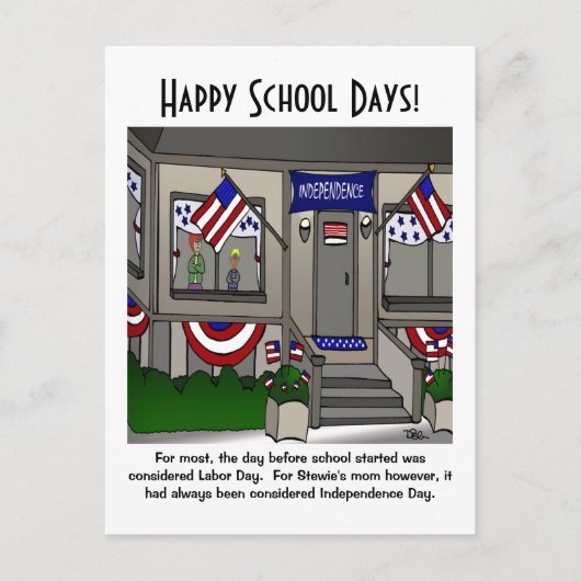 Happy School Days Briefkaart (Voorkant)