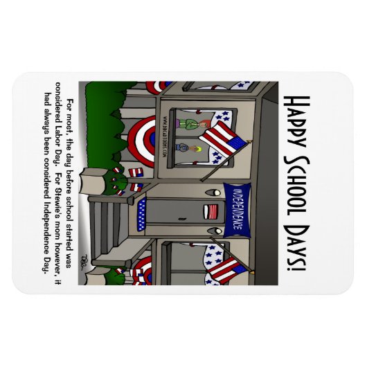 Happy School Days Wenskaart Magneet (Horizontaal)