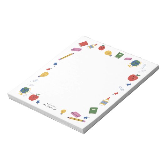 Happy School levert notitie van de leraar Notitieblok (Linkerzijde)