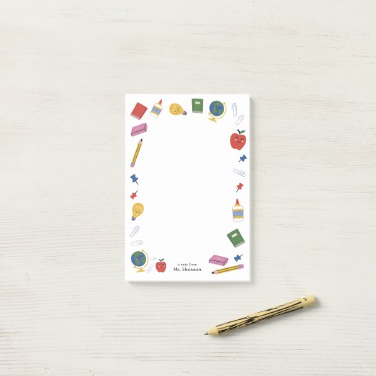 Happy School levert notitie van de leraar Post-it® Notes (Op bureau)