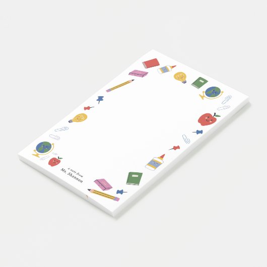 Happy School levert notitie van de leraar Post-it® Notes (Schuin)