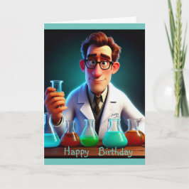 Happy Scientist Verjaardag Kaart