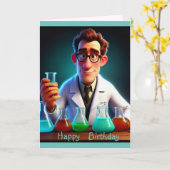 Happy Scientist Verjaardag Kaart (Gele Bloem)