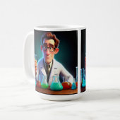 Happy Scientist Verjaardag Koffiemok (Voorkant links)