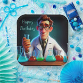 Happy Scientist Verjaardag Papieren Bordje (Feest)