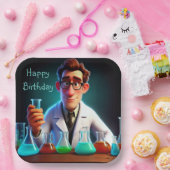 Happy Scientist Verjaardag Papieren Bordje (Feest)