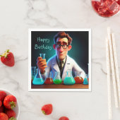 Happy Scientist Verjaardag Servet (Insitu)