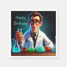 Happy Scientist Verjaardag Servet