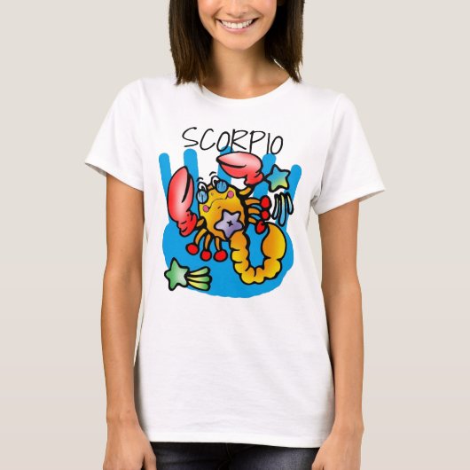 Happy Scorpio met ster T-shirt (Voorkant)