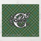 Happy Scotsman Clan Currie Tartan Monogram Bier Etiket (Enkel label)