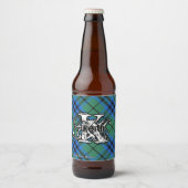 Happy Scotsman Clan Keith Tartan Monogram Bier Etiket (Voorkant)