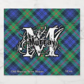 Happy Scotsman Clan Murray Tartan Monogram Bier Etiket (Enkel label)