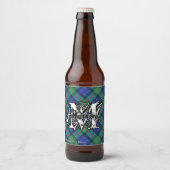 Happy Scotsman Clan Murray Tartan Monogram Bier Etiket (Voorkant)