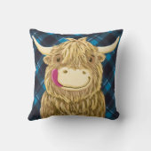Happy Scottish Highland Cow Kussen (Achterkant)