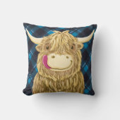 Happy Scottish Highland Cow Kussen (Voorkant)