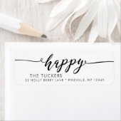 HAPPY Script Kerstvakantie Retour Adres Etiket (Insitu)