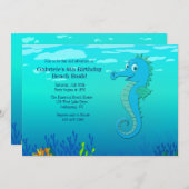 Happy Seahorse uitnodiging (Voorkant / Achterkant)