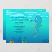 Happy Seahorse uitnodiging (Voorkant / Achterkant)