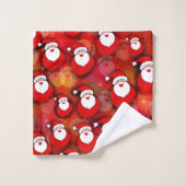 Happy Seamless Santa Claus Pattern Bad Handdoek (Wasdoekje)